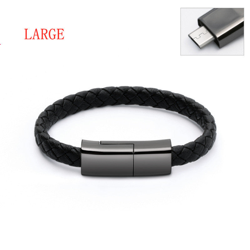 Wearable Bracelet Charging Cable - Fashionable USB to Lightning/Type C/Micro USB Data Cable - Minerva Mart