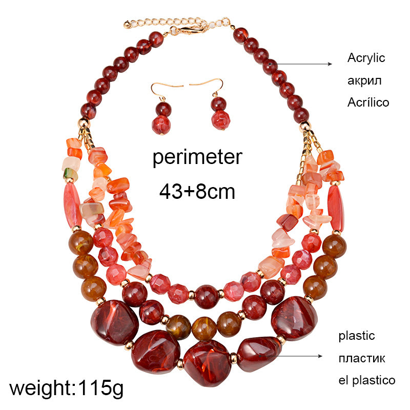 Elegant African Beaded Jewelry Set – Traditional Bridal Wedding Accessories