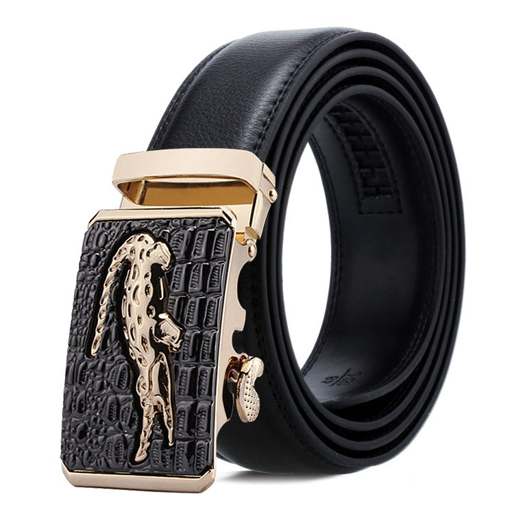Men’s Automatic Buckle Belt – Classic Business Trouser Belt