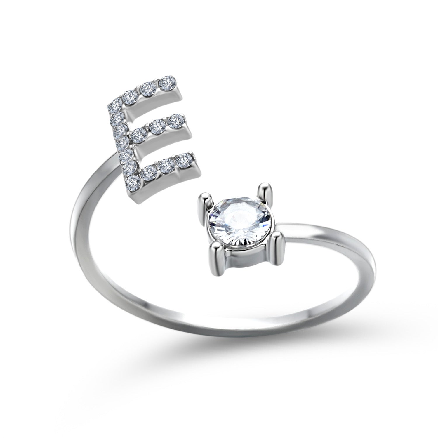 Personalized Initial Letter Ring - Dainty Adjustable Alphabet Jewelry for Women - Minerva Mart