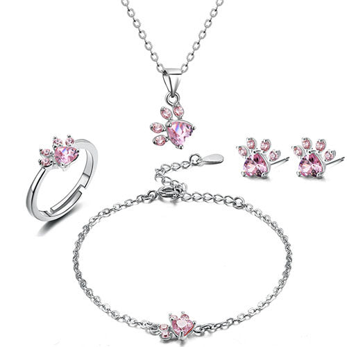 Paw Print Ring Set for Pet Lovers - Minerva Mart