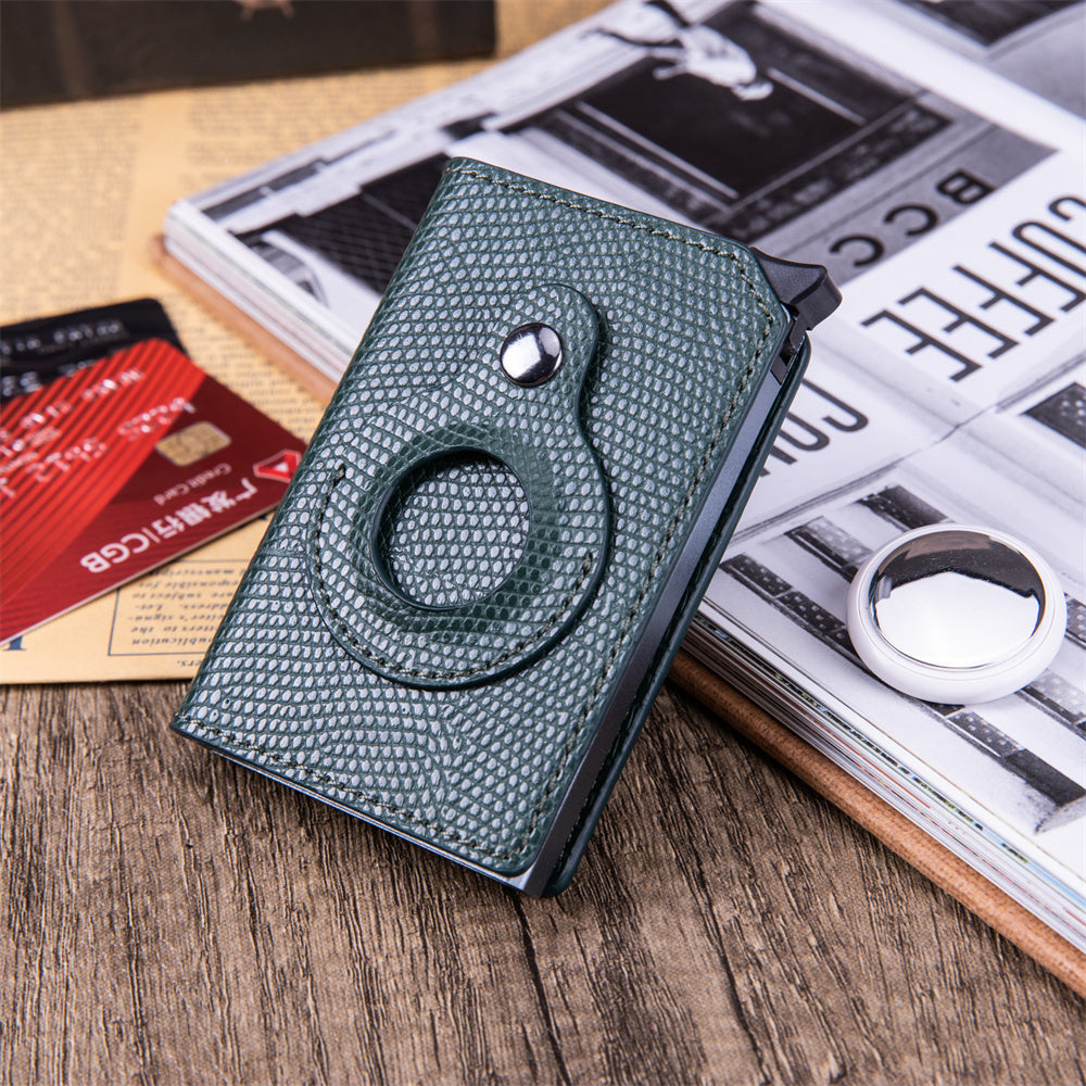 Men's RFID-Blocking Anti-Theft Card Holder – Slim Wallet with Tracker Hole & Quick-Swipe Design - Minerva Mart