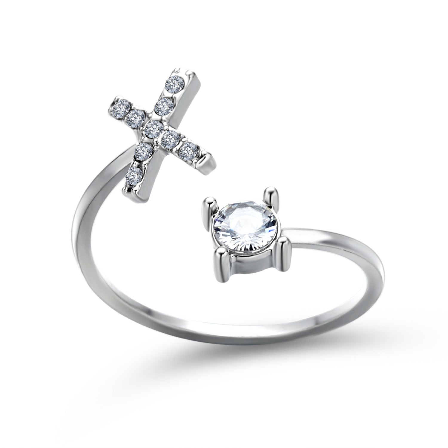 Personalized Initial Letter Ring - Dainty Adjustable Alphabet Jewelry for Women - Minerva Mart