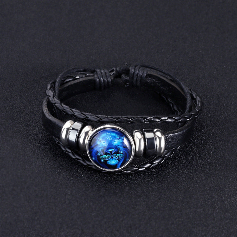 12 Constellations Luminous Bracelet – Starry Sky Glow-in-the-Dark Zodiac Jewelry