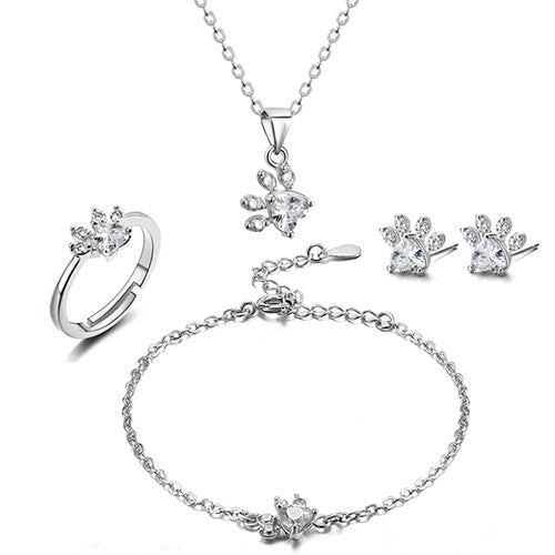Paw Print Ring Set for Pet Lovers - Minerva Mart
