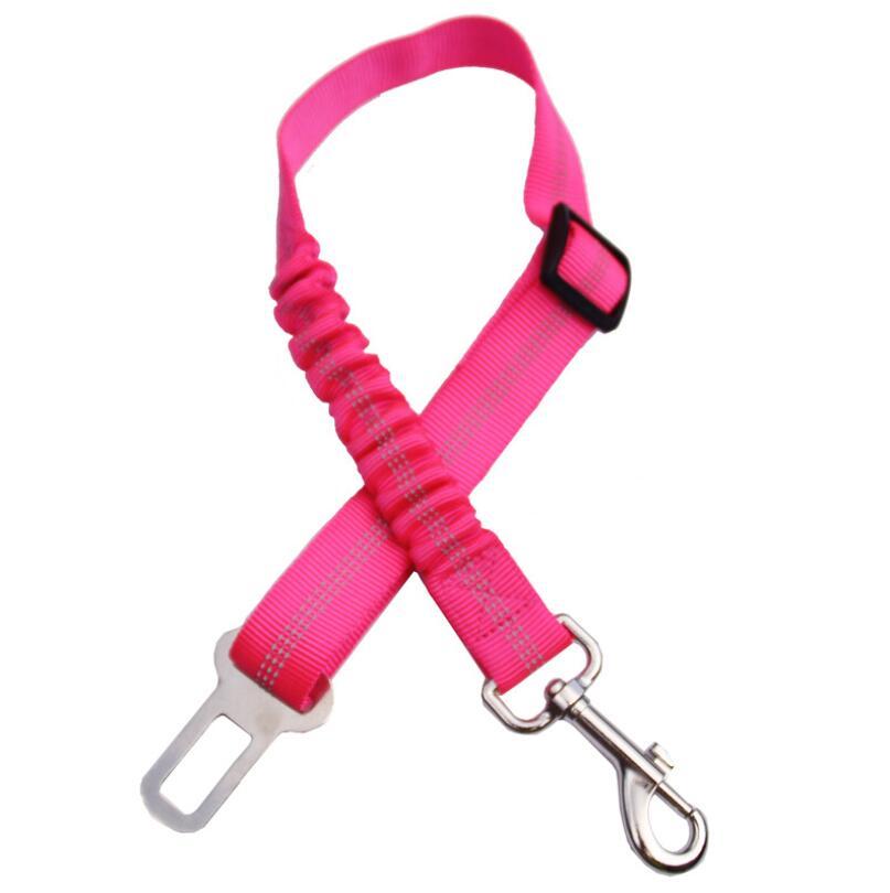 Adjustable Dog Car Seat Belt – Reflective, Elastic, and Secure Travel Harness Lead