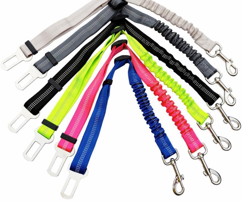 Adjustable Dog Car Seat Belt – Reflective, Elastic, and Secure Travel Harness Lead