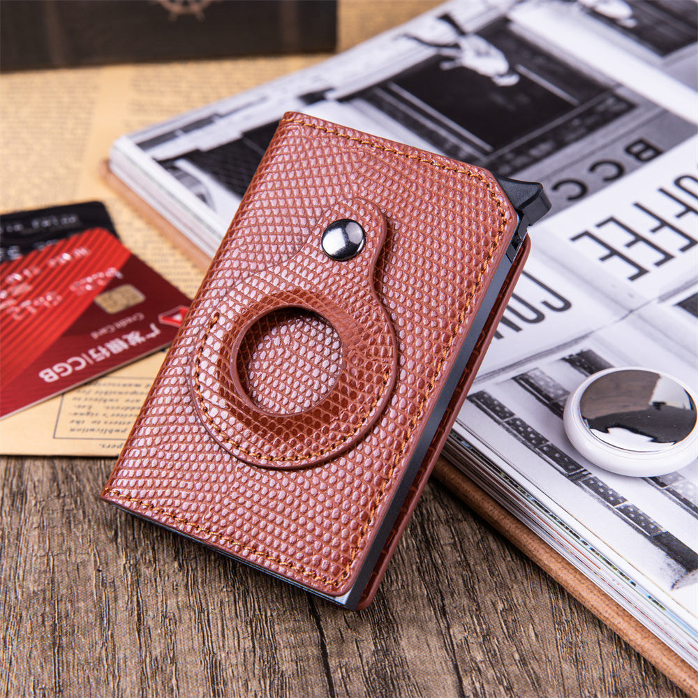 Men's RFID-Blocking Anti-Theft Card Holder – Slim Wallet with Tracker Hole & Quick-Swipe Design - Minerva Mart