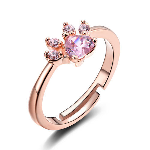 Paw Print Ring Set for Pet Lovers - Minerva Mart