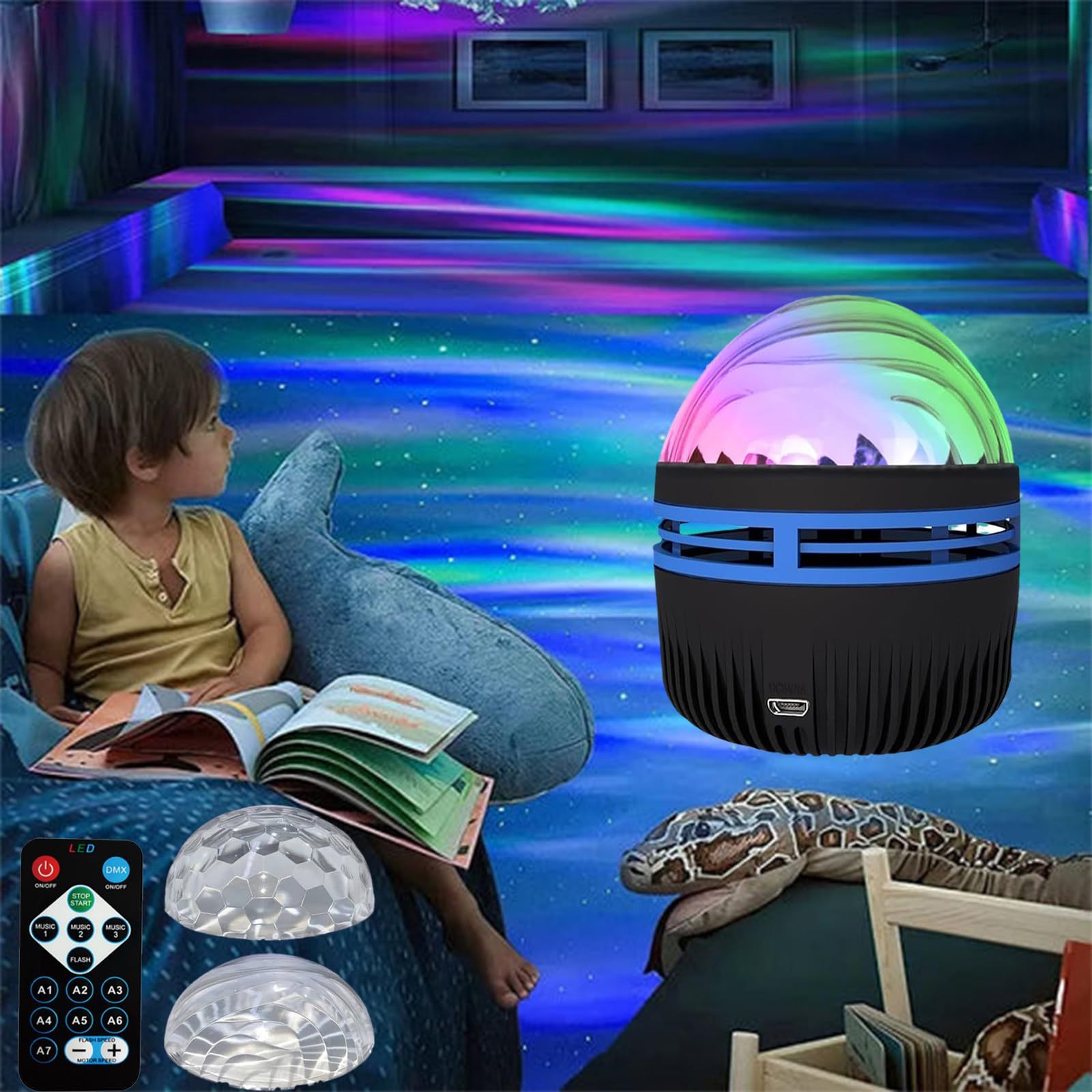 LED Star Galaxy Projector Lamp – Rotating Disco Light for Bedroom & Party Vibes