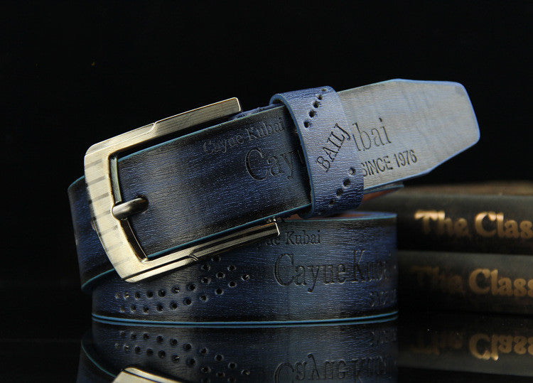 Men’s Retro Hollow Pin Buckle Belt – Casual Style