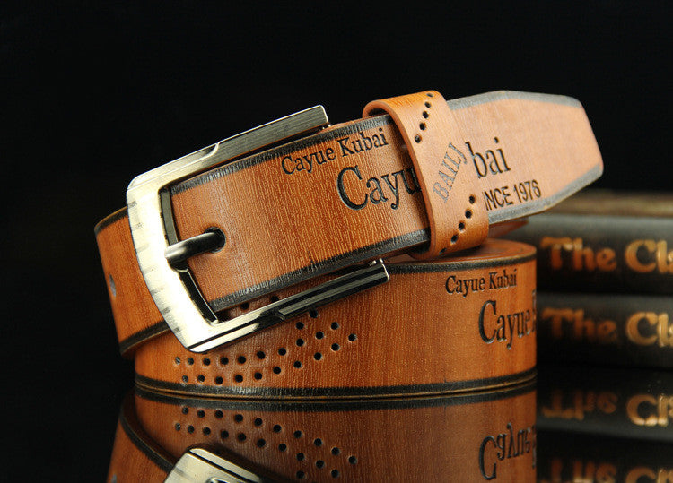 Men’s Retro Hollow Pin Buckle Belt – Casual Style