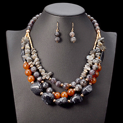 Elegant African Beaded Jewelry Set – Traditional Bridal Wedding Accessories