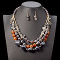 Elegant African Beaded Jewelry Set – Traditional Bridal Wedding Accessories