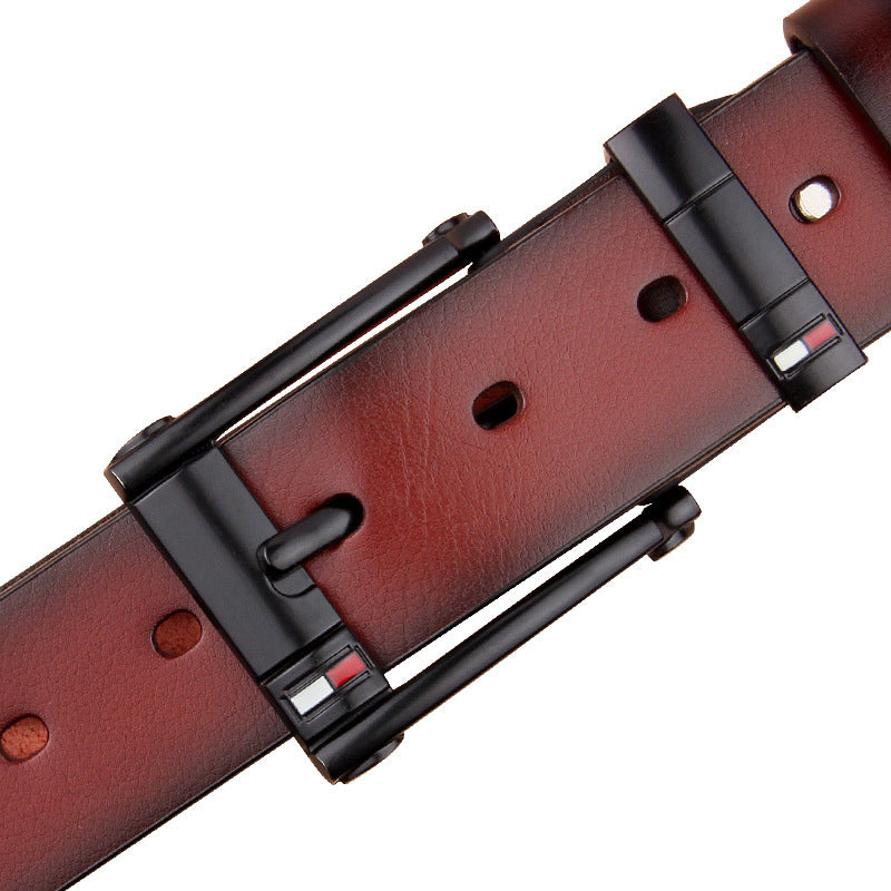 Men’s Vintage Pin Buckle Belt – Classic Fashion Accessory with Antique Finish