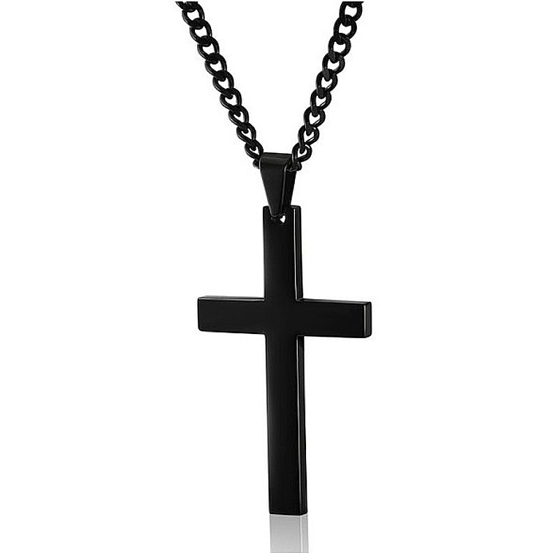 Men’s Classic Cross Pendant – Stainless Steel Fashion Necklace