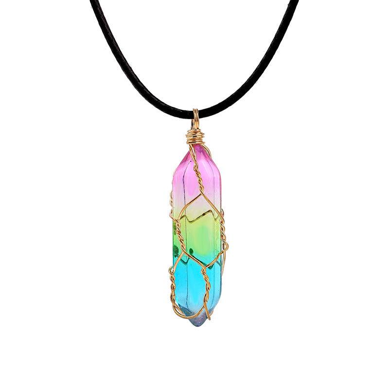 Women's Clear Geometric Crystal Necklace - Minerva Mart