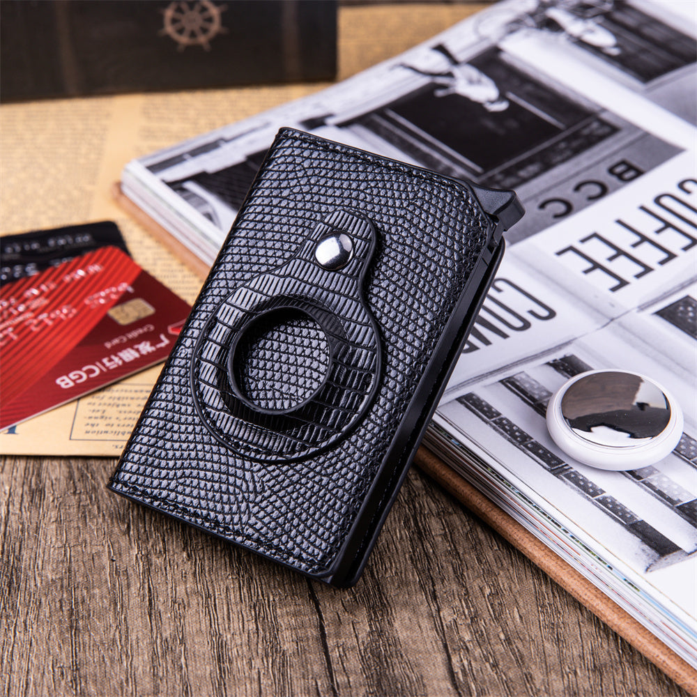 Men's RFID-Blocking Anti-Theft Card Holder – Slim Wallet with Tracker Hole & Quick-Swipe Design - Minerva Mart