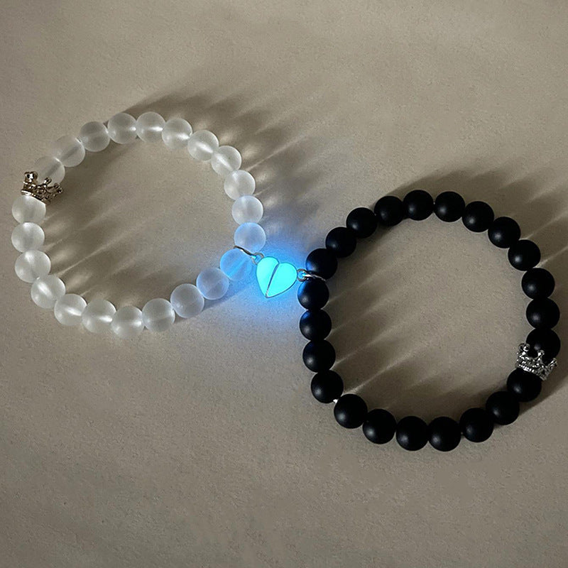 ✨ Glow-in-the-Dark Couple Bracelets – A Magical Bond That Shines Bright! ✨ - Minerva Mart