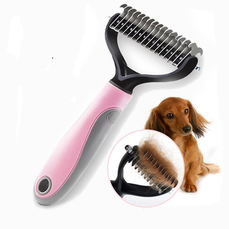 Double-Sided Dog Comb for Long Hair – Detangling & Dematting Tool with Wide/ Narrow Teeth - Minerva Mart