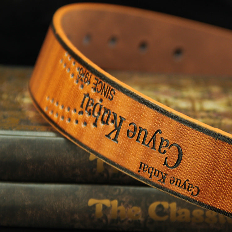 Men’s Retro Hollow Pin Buckle Belt – Casual Style