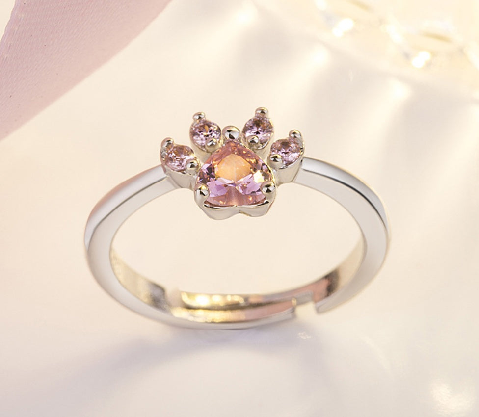 Paw Print Ring Set for Pet Lovers - Minerva Mart