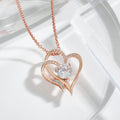 Zircon Double Heart Necklace – Personalized Sparkle for Her