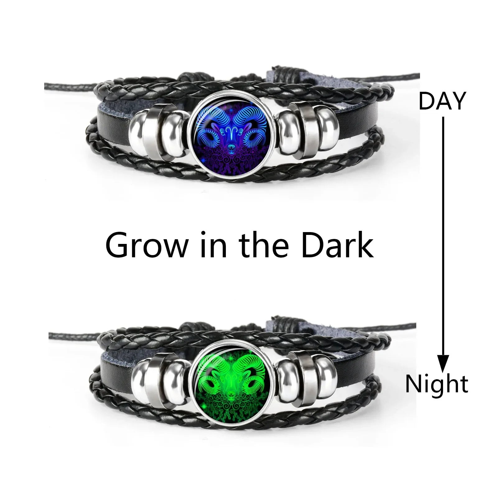 12 Constellations Luminous Bracelet – Starry Sky Glow-in-the-Dark Zodiac Jewelry