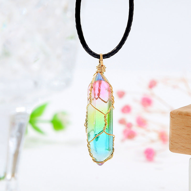 Women's Clear Geometric Crystal Necklace - Minerva Mart