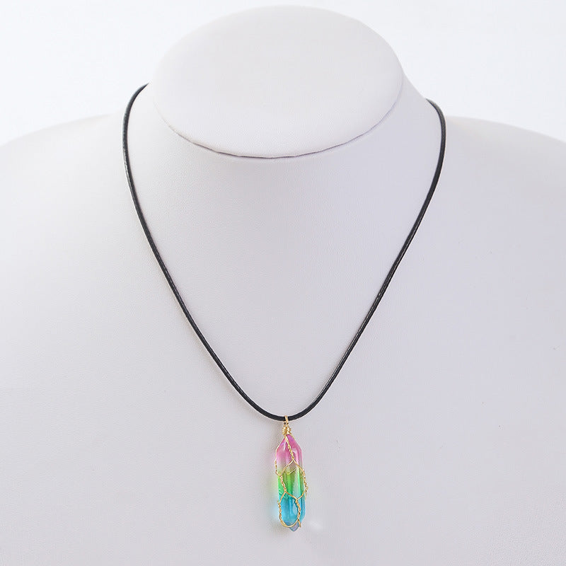 Women's Clear Geometric Crystal Necklace - Minerva Mart