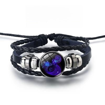 12 Constellations Luminous Bracelet – Starry Sky Glow-in-the-Dark Zodiac Jewelry