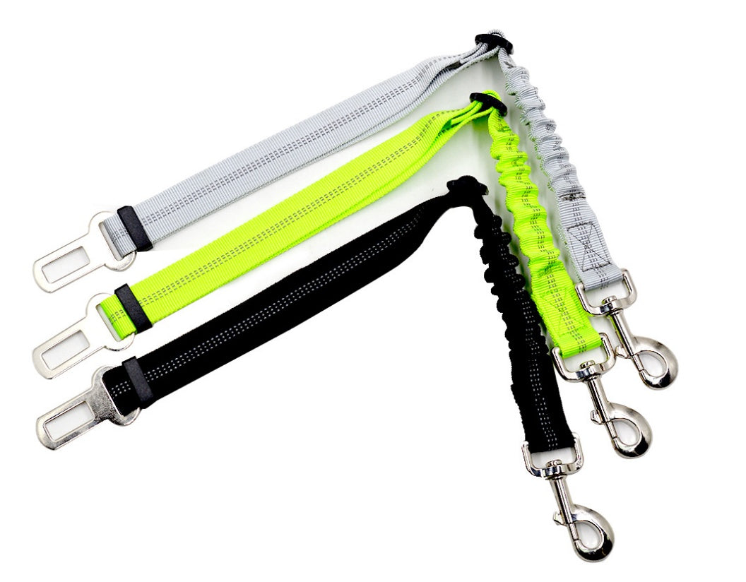 Adjustable Dog Car Seat Belt – Reflective, Elastic, and Secure Travel Harness Lead
