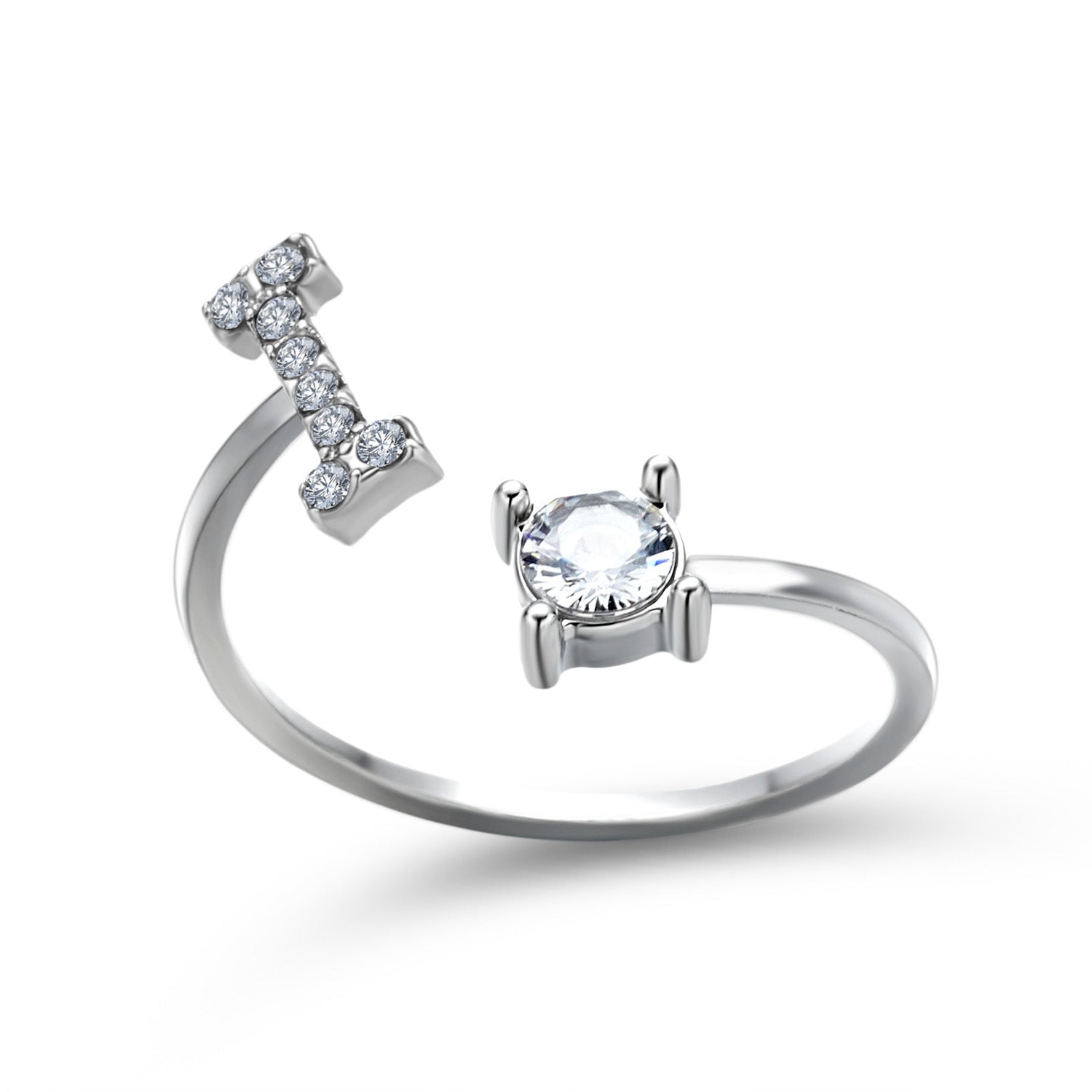 Personalized Initial Letter Ring - Dainty Adjustable Alphabet Jewelry for Women - Minerva Mart