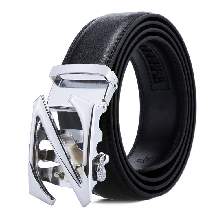 Men’s Automatic Buckle Belt – Classic Business Trouser Belt