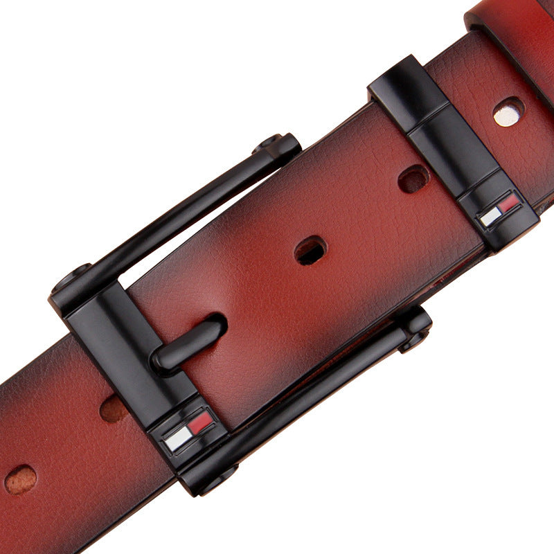 Men’s Vintage Pin Buckle Belt – Classic Fashion Accessory with Antique Finish