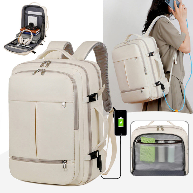 Large Capacity Travel Backpack – Unisex, Multi-Pocket, Laptop & Business Ready
