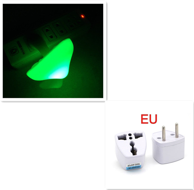 LED Night Light Mushroom Wall Socket Lamp EU US Plug Warm White Light-control Sensor Bedroom Light Home Decoration - Minerva Mart