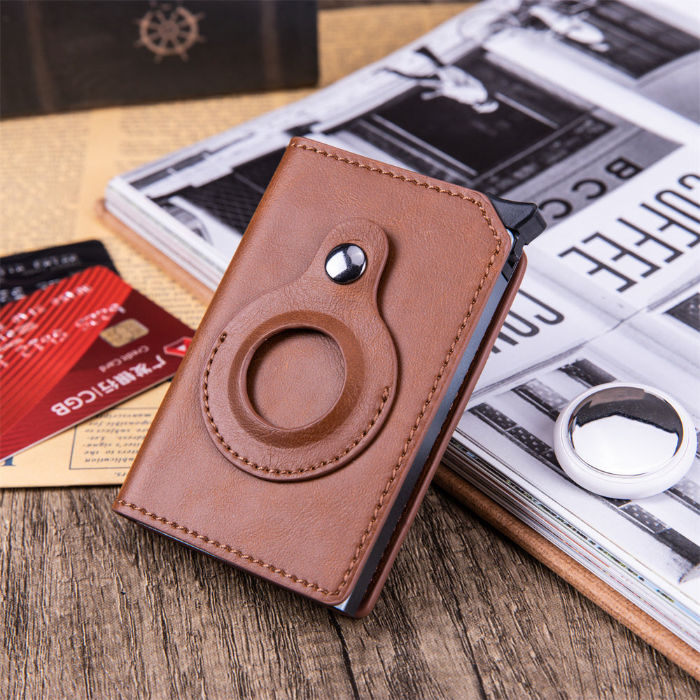 Men's RFID-Blocking Anti-Theft Card Holder – Slim Wallet with Tracker Hole & Quick-Swipe Design - Minerva Mart