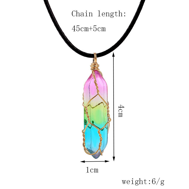 Women's Clear Geometric Crystal Necklace - Minerva Mart