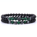 ✨ Micro-Inlaid Zircon & 6mm Natural Stone Beaded Bracelet