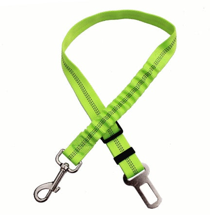 Adjustable Dog Car Seat Belt – Reflective, Elastic, and Secure Travel Harness Lead