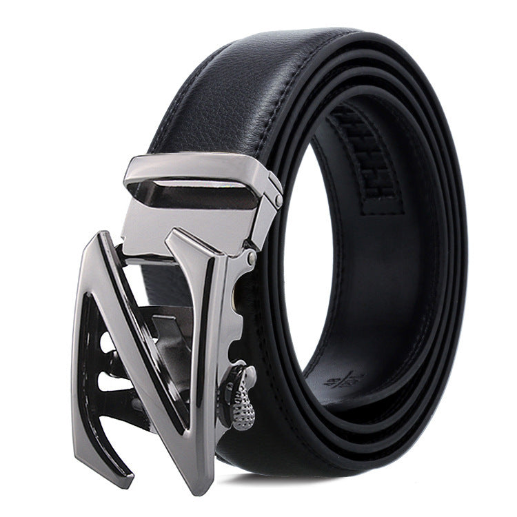 Men’s Automatic Buckle Belt – Classic Business Trouser Belt