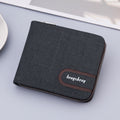 Men’s Canvas Short Wallet – Multifunctional & Compact