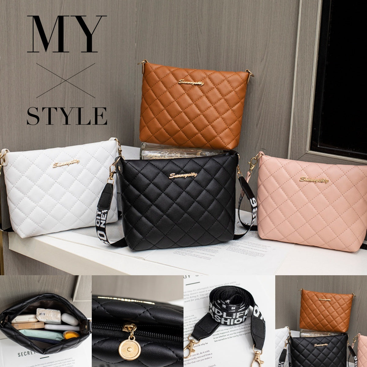Elegant Quilted Crossbody Bag – Trendy Chain Shoulder Purse for Women