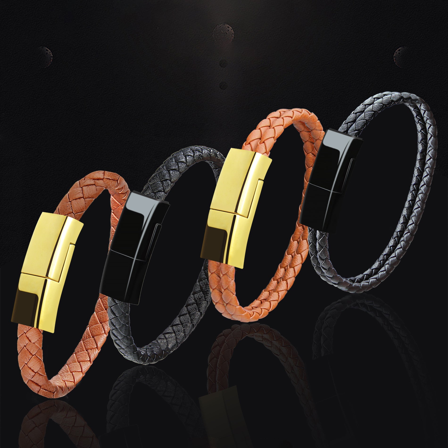Wearable Bracelet Charging Cable - Fashionable USB to Lightning/Type C/Micro USB Data Cable - Minerva Mart