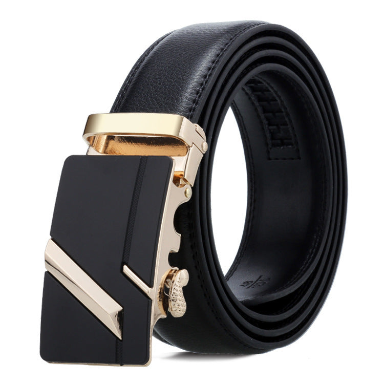 Men’s Automatic Buckle Belt – Classic Business Trouser Belt