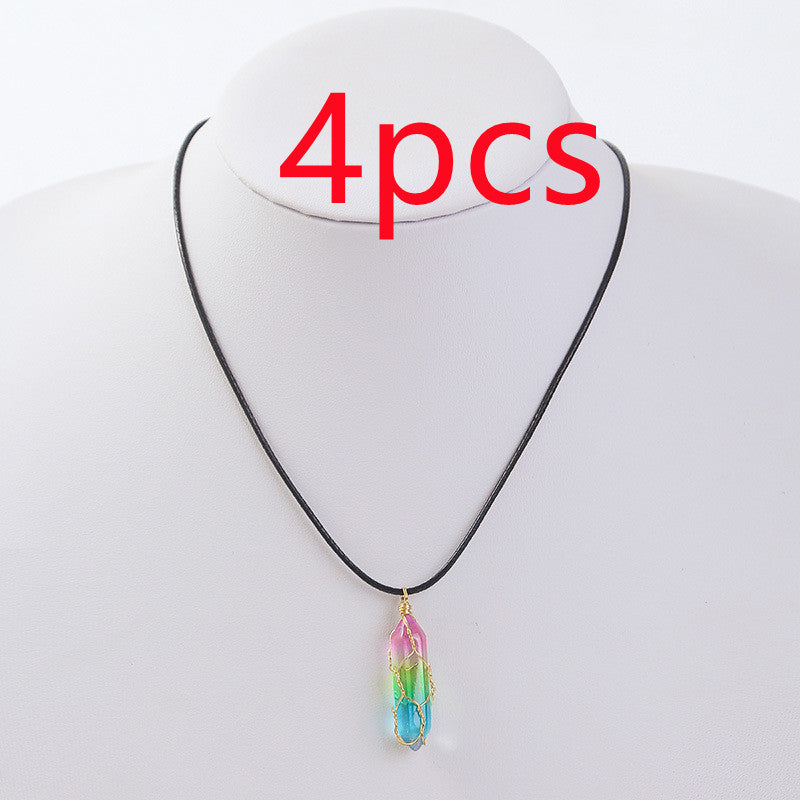 Women's Clear Geometric Crystal Necklace - Minerva Mart
