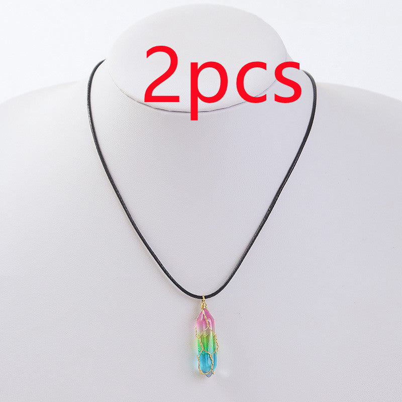 Women's Clear Geometric Crystal Necklace - Minerva Mart