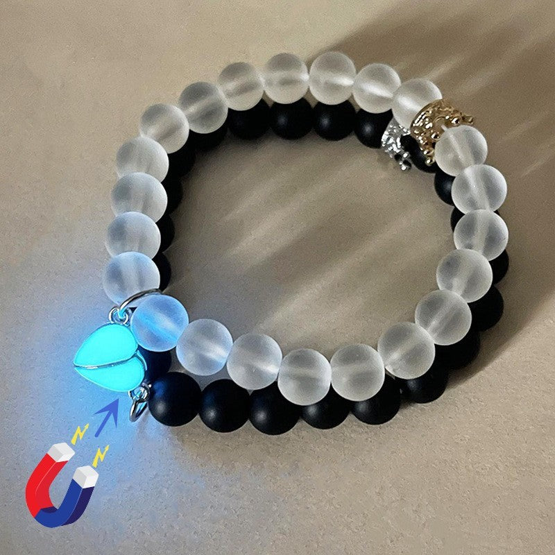 ✨ Glow-in-the-Dark Couple Bracelets – A Magical Bond That Shines Bright! ✨ - Minerva Mart
