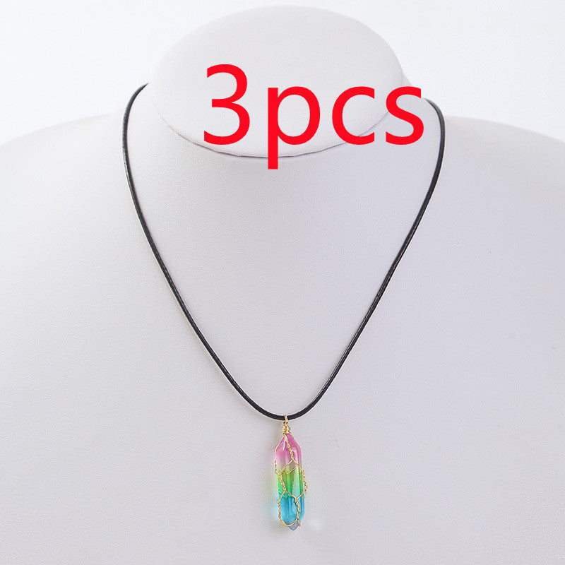 Women's Clear Geometric Crystal Necklace - Minerva Mart